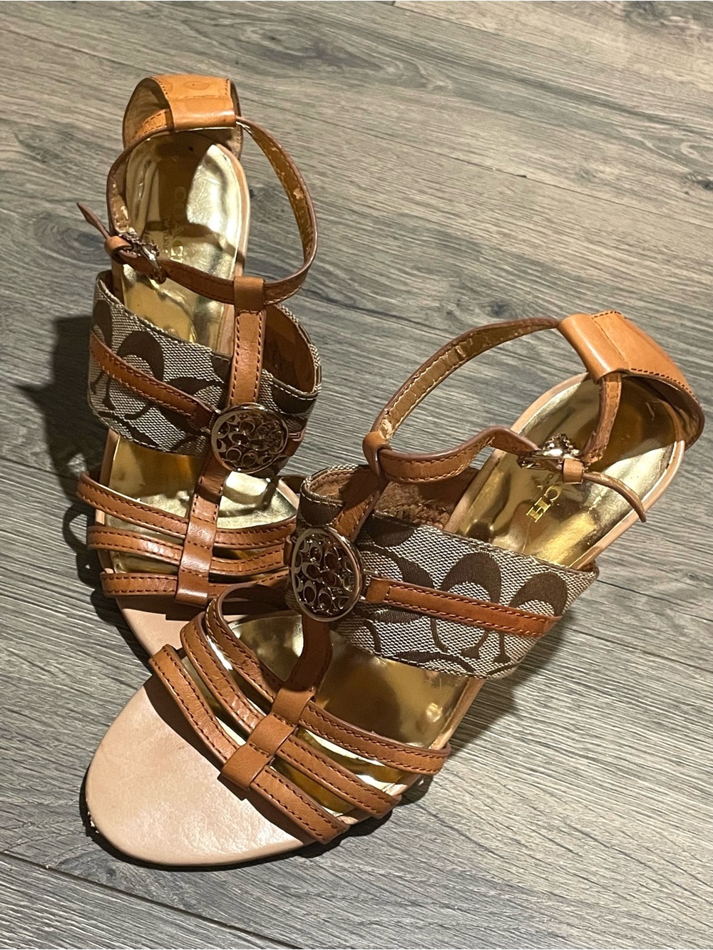 Y2K Coach Strappy Women's heels